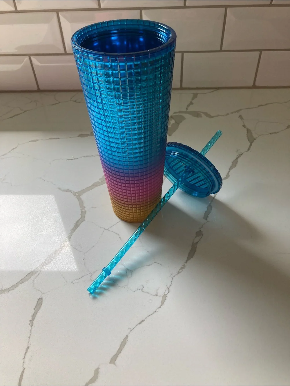 Starbucks Tim Singleton Pride Rainbow Grid Venti Cold Cup tumbler Summer 2023